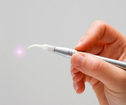 Soft tissue laser dentistry hand tool