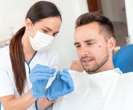 Man getting Invisalign in Baltimore