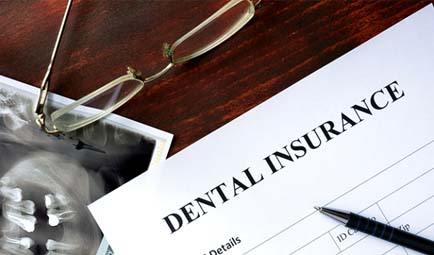 dental insurance form on table