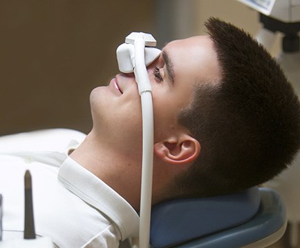 Man undergoing sedation dentistry in Baltimore
